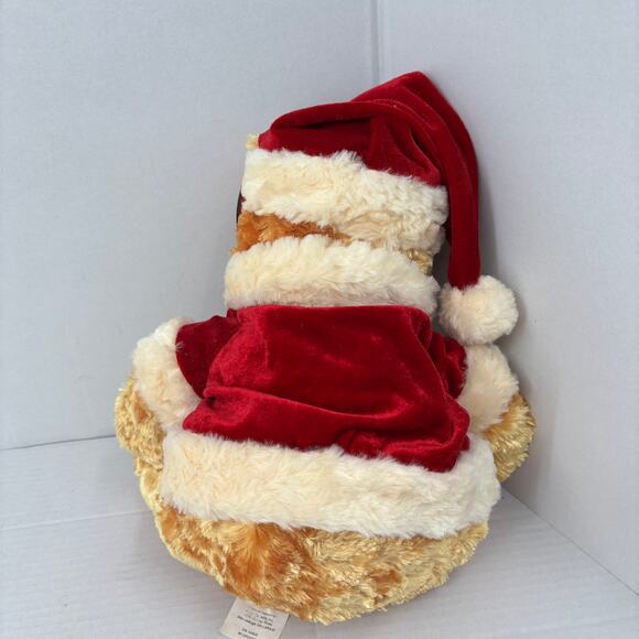 Disney Store Pooh  Bear Plush Santa Claus Suit Hat Coat 14 Inch Exclusive Toy - Picture 3 of 9